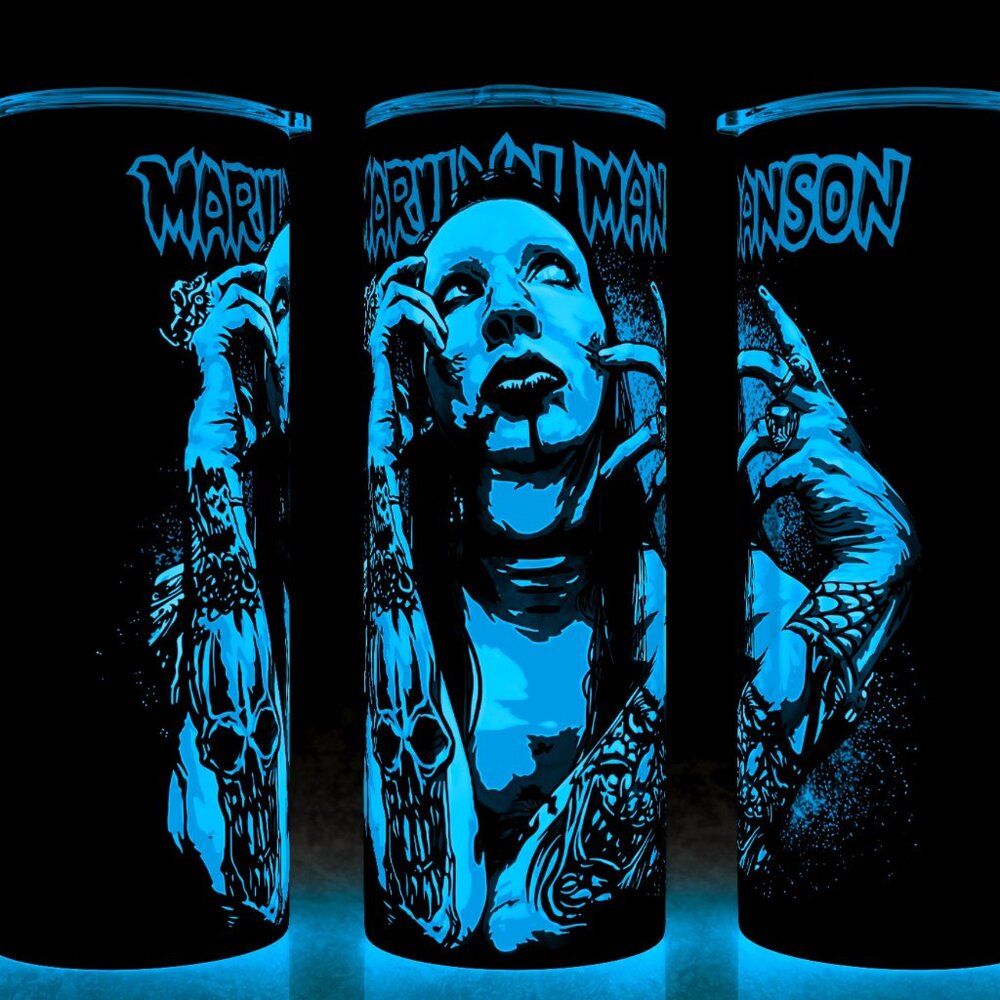 Glow in the Dark Marilyn Manson Heavy Metal Legend Cup Mug Tumbler 20oz